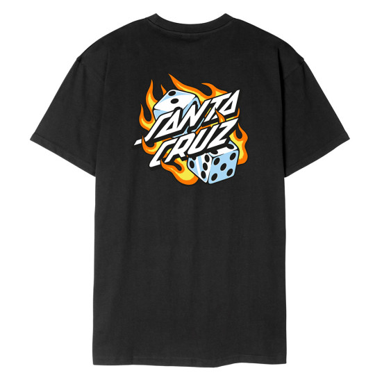 Santa Cruz Ανδρική κοντομάνικη μπλούζα Flaming Dice Dot Chest T-Shirt